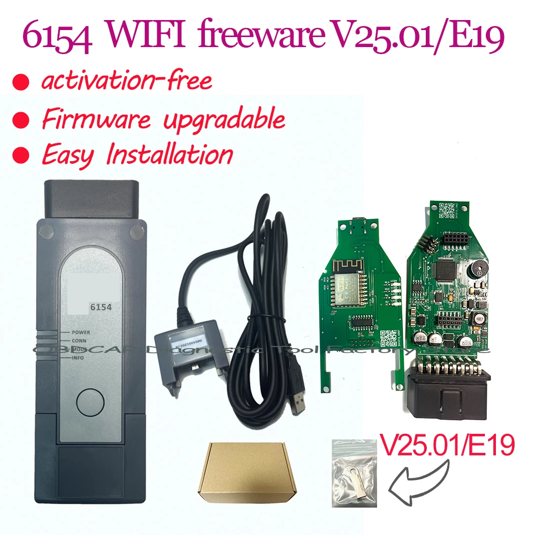 Newest 6154a Wifi USB As Original 1:1 freeware V25.01 E19 Latest Full System Till 2025 Diagnostic Programming Tool 6154 NO DOIP
Newest 6154a Wifi USB As Original 1:1 freeware V25.01 E19 Latest Full System Till 2025 Diagnostic Programming Tool 6154 NO DOIP