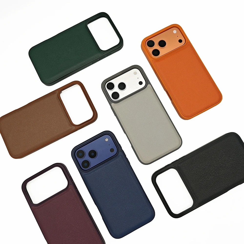 Multi-color Trendy Epsom PU Leather Magnetic Case Raised Edge Lens Protection Wireless Charging for iPhone 16 16 Pro 17 Pro Max
Multi-color Trendy Epsom PU Leather Magnetic Case Raised Edge Lens Protection Wireless Charging for iPhone 16 16 Pro 17 Pro Max
