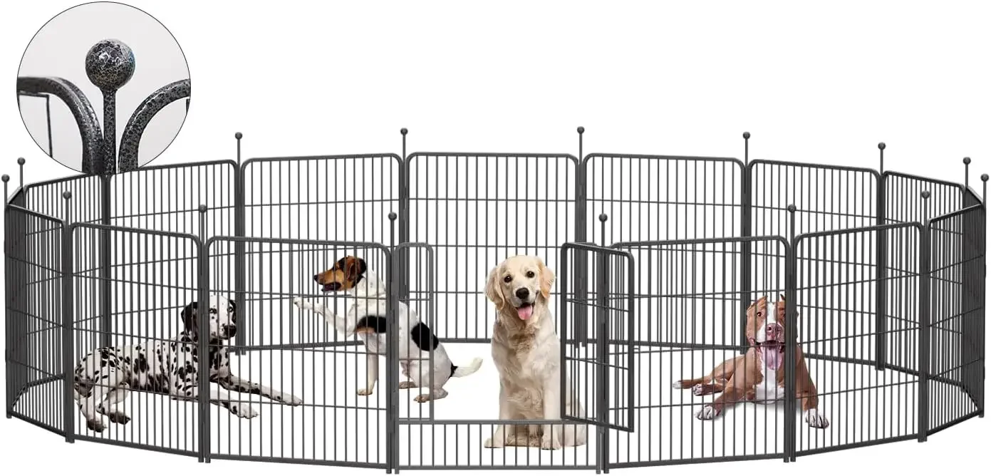 Dog Playpen,32/40/45 Inch Height in Heavy Duty, Folding Indoor Outdoor Anti-Rust Dog Exercise Fence, Portable Pet Playpen with D
Dog Playpen,32/40/45 Inch Height in Heavy Duty, Folding Indoor Outdoor Anti-Rust Dog Exercise Fence, Portable Pet Playpen with D