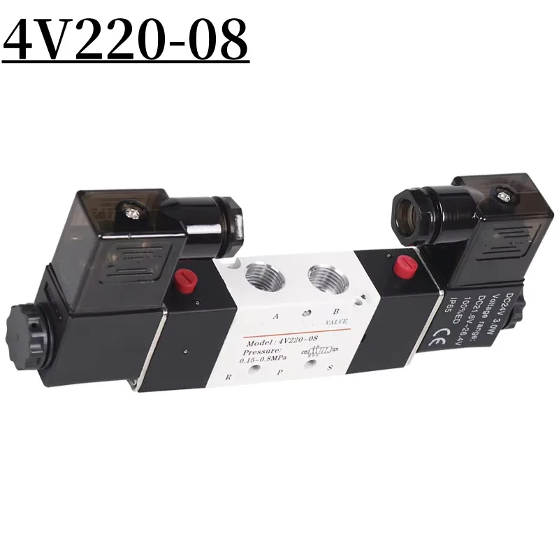 4V220-08 5 way 2 Position 1/4" Aluminum Alloy Internal E Airtac Air Pneumatic Solenoid Valve DC12V,DC24V or AC110V AC220V
4V220-08 5 way 2 Position 1/4" Aluminum Alloy Internal E Airtac Air Pneumatic Solenoid Valve DC12V,DC24V or AC110V AC220V