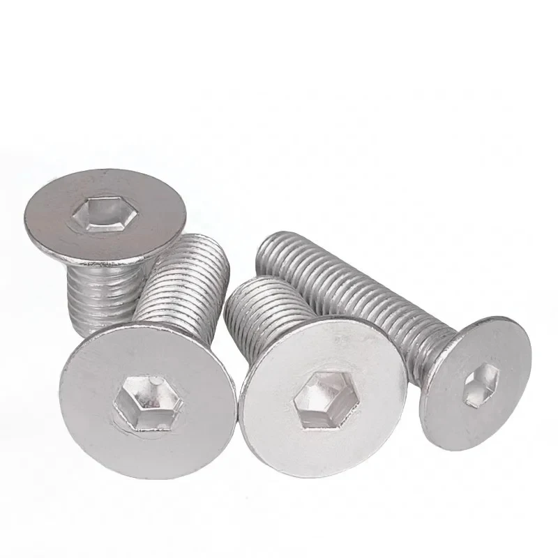 M3 M4 M5 M6 M8 M10 M12 Flat Head Hex Socket Cap Screws 6061 Aluminum Alloy High Strength Countersunk Fasteners
M3 M4 M5 M6 M8 M10 M12 Flat Head Hex Socket Cap Screws 6061 Aluminum Alloy High Strength Countersunk Fasteners