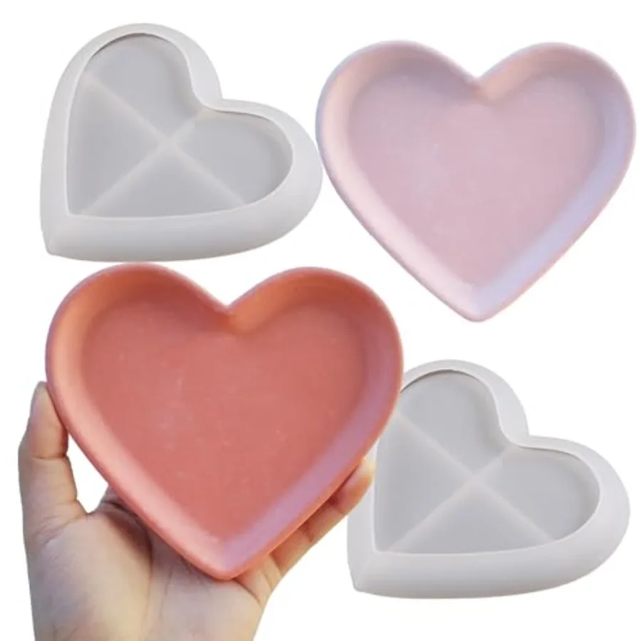2PCS Heart Tray Molds for Resin Concrete, Heart Silicone Molds, Valentine Love Heart Shape Candle Holder Jewelry Plate Trinket
2PCS Heart Tray Molds for Resin Concrete, Heart Silicone Molds, Valentine Love Heart Shape Candle Holder Jewelry Plate Trinket
