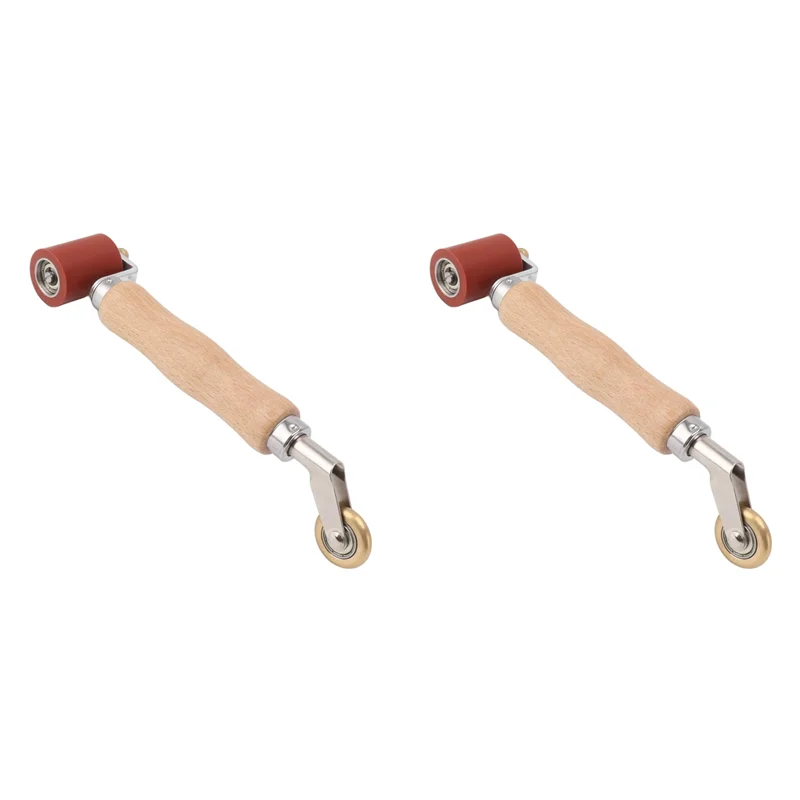 【RECOMENDAR】2Pcs 40Mm Wallpaper Roller Seam Roller Steel, Wood Handle Silicone Seam Roller Dual Use Brass Wheel For PVC Welding
【RECOMENDAR】2Pcs 40Mm Wallpaper Roller Seam Roller Steel, Wood Handle Silicone Seam Roller Dual Use Brass Wheel For PVC Welding