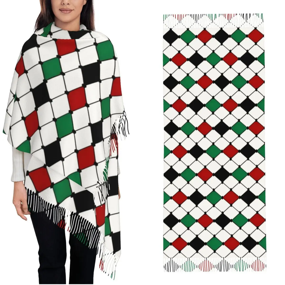 Палестинский шарф Keffiyeh с узором, шарф, женские шали из пашмины и накидка, большие палестинские шарфы с легкой кисточкой
Палестинский шарф Keffiyeh с узором, шарф, женские шали из пашмины и накидка, большие палестинские шарфы с легкой кисточкой