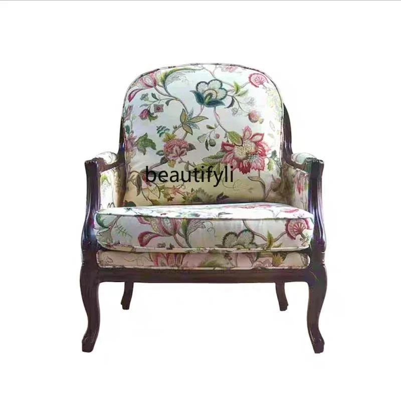 ss25 Retro living room single sofa simple fabric embroidery leisure tiger chair French villa high back chair
ss25 Retro living room single sofa simple fabric embroidery leisure tiger chair French villa high back chair