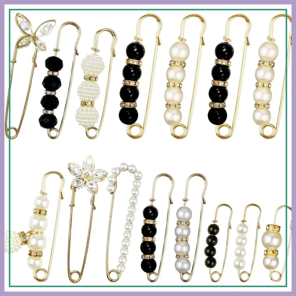 15 Pearl Brooch Safety Pins, Pant Waist Tightener Pins for Clothes Sweater Shawl Collar Dress Cardigan Shirt Jeans Decoration Accessories for Women
15 Pearl Brooch Safety Pins, Pant Waist Tightener Pins for Clothes Sweater Shawl Collar Dress Cardigan Shirt Jeans Decoration Accessories for Women