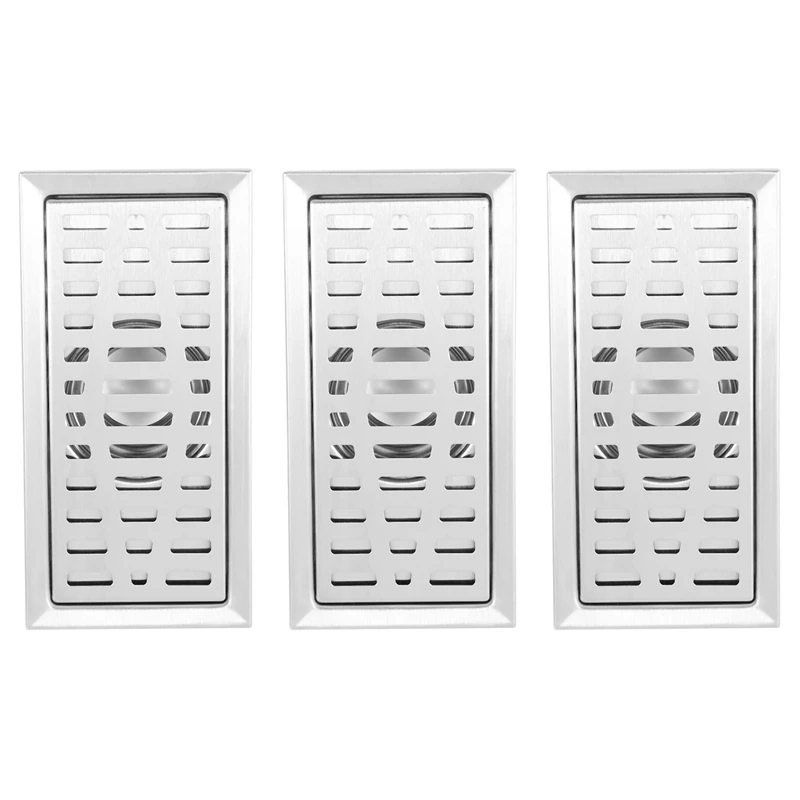 Hot 3X Large-Traffic Stainless Steel Bathroom Shower Square Floor Waste Grate Sanitary 20Cm X10cm Floor Drain
Hot 3X Large-Traffic Stainless Steel Bathroom Shower Square Floor Waste Grate Sanitary 20Cm X10cm Floor Drain
