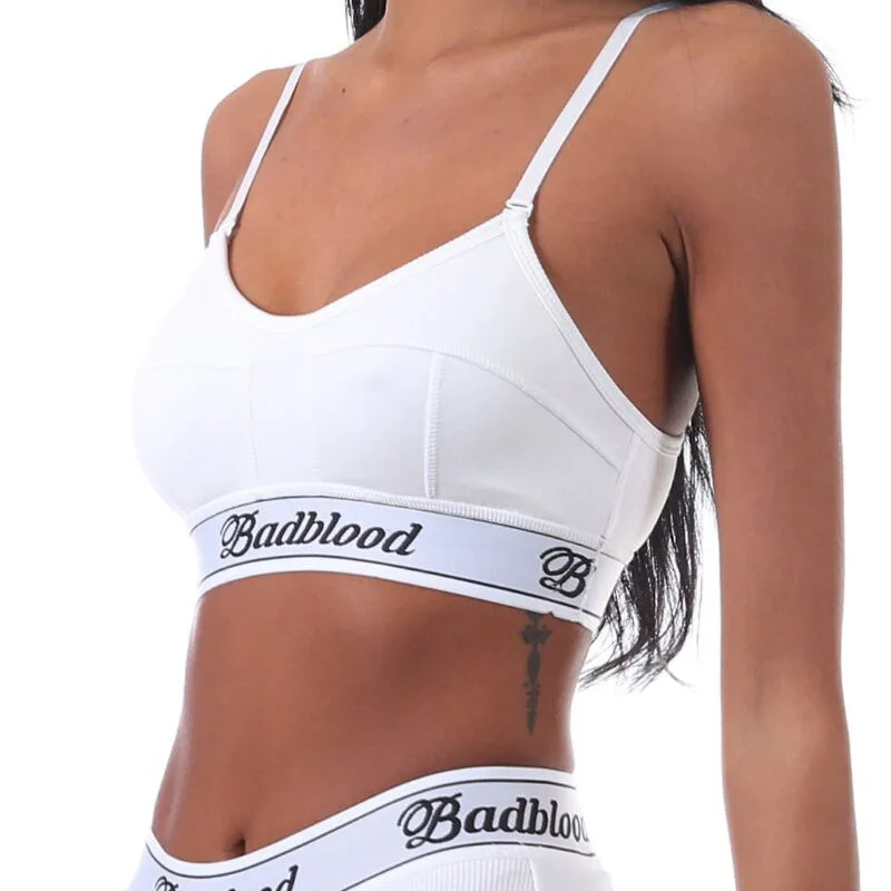 Badblood Sweatshirt sexy Korean short bra women embroidered without steel ring spicy girl American sports suspenders tide
Badblood Sweatshirt sexy Korean short bra women embroidered without steel ring spicy girl American sports suspenders tide