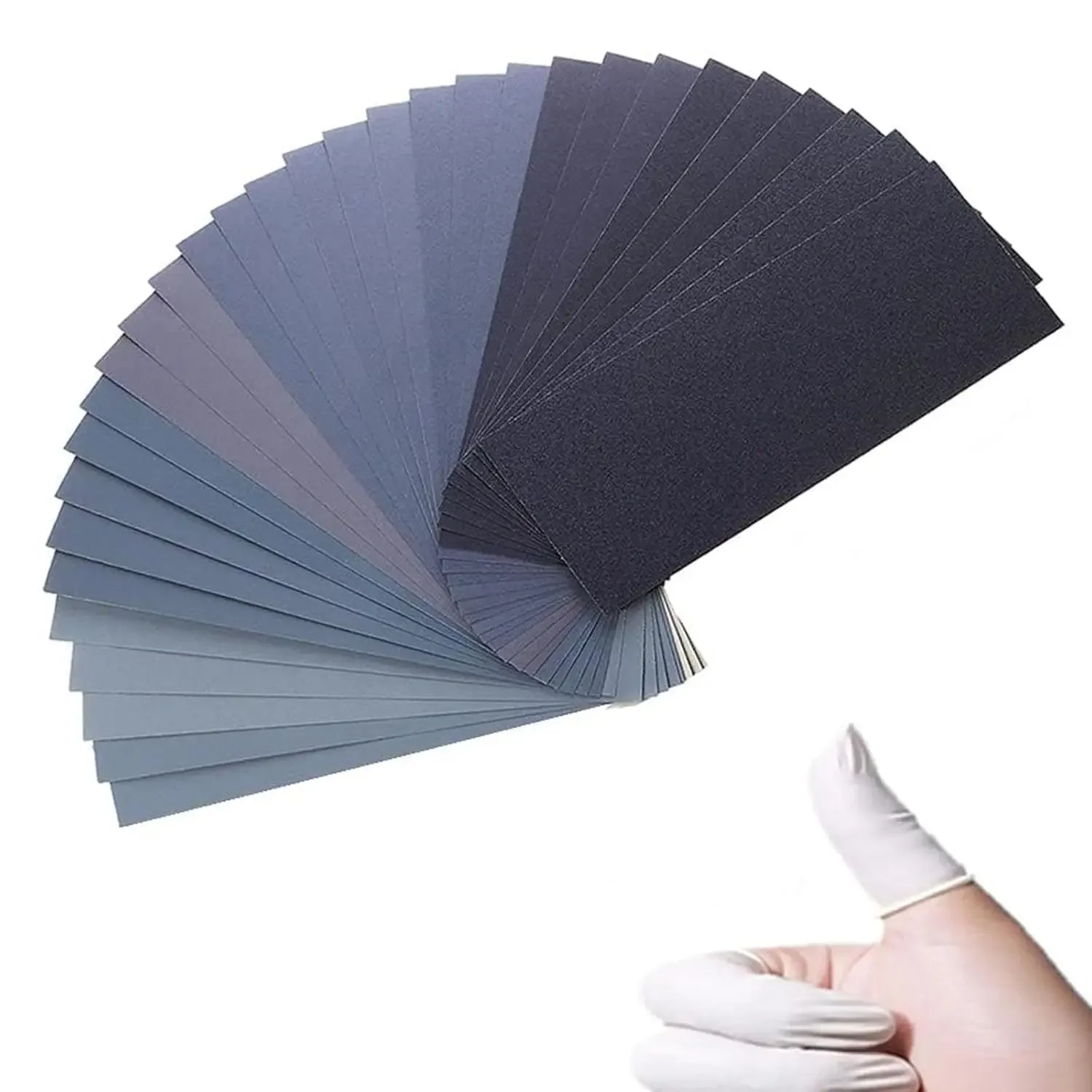 22 PCS Extra Fine Sandpaper 120-20000 Grit with 3 Finger Cots for Wet Dry Sanding Car Wood Metal Furniture 9.1x3.6"
22 PCS Extra Fine Sandpaper 120-20000 Grit with 3 Finger Cots for Wet Dry Sanding Car Wood Metal Furniture 9.1x3.6"