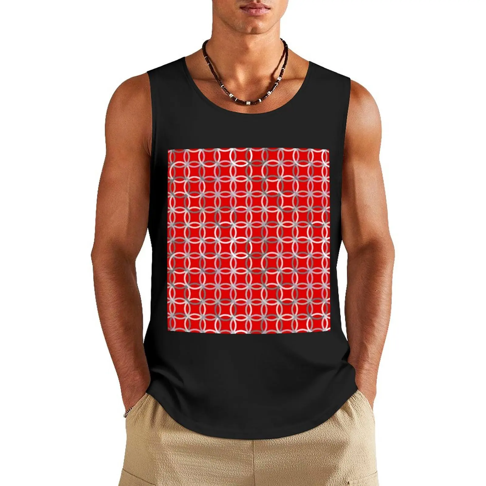 Mid-Century Modern Circles, Deep Red and Grey Tank Top sleeveless man shirts singlets for men Vests t shirts
Mid-Century Modern Circles, Deep Red and Grey Tank Top sleeveless man shirts singlets for men Vests t shirts