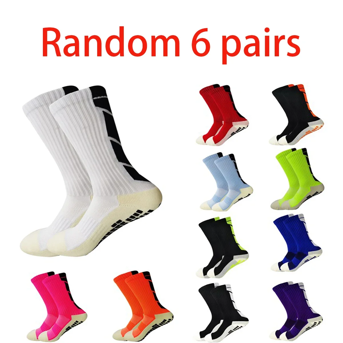Randomly 6 pairs of anti-slip sports socks, spring and summer, towel soles, training socks
Randomly 6 pairs of anti-slip sports socks, spring and summer, towel soles, training socks
