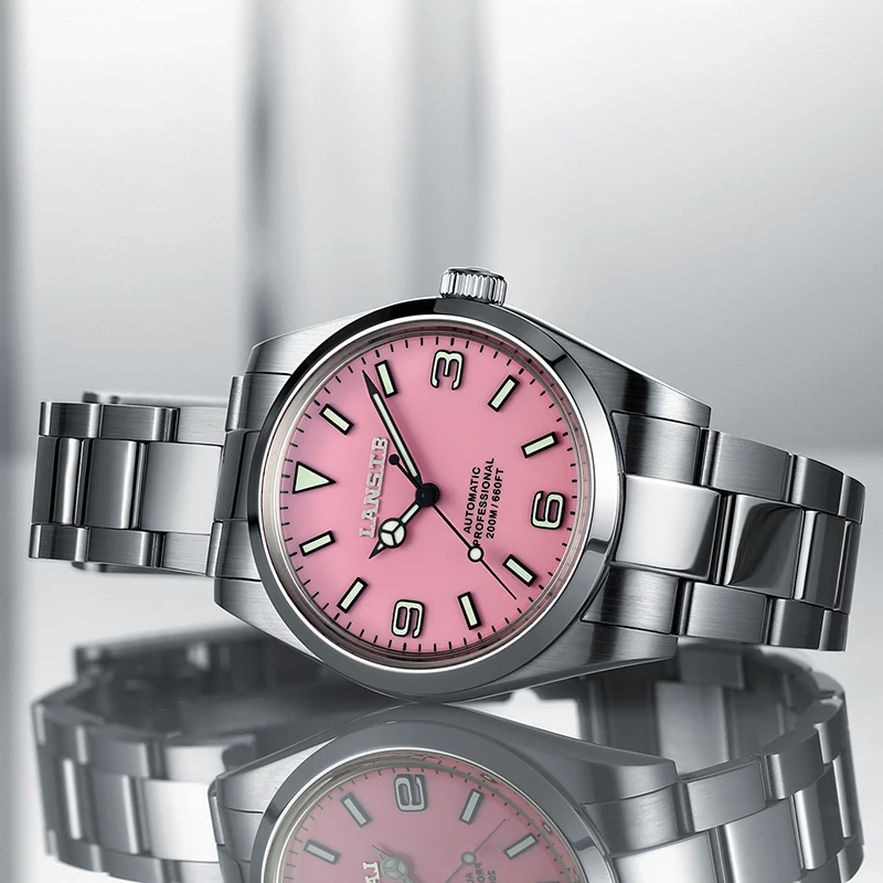 LANSTB-37mm Vintage Stainless Steel Sports Watches,Pink Women Watch Luxury,NH38 Automatic Movement, New Waterproof Diver Watch
LANSTB-37mm Vintage Stainless Steel Sports Watches,Pink Women Watch Luxury,NH38 Automatic Movement, New Waterproof Diver Watch