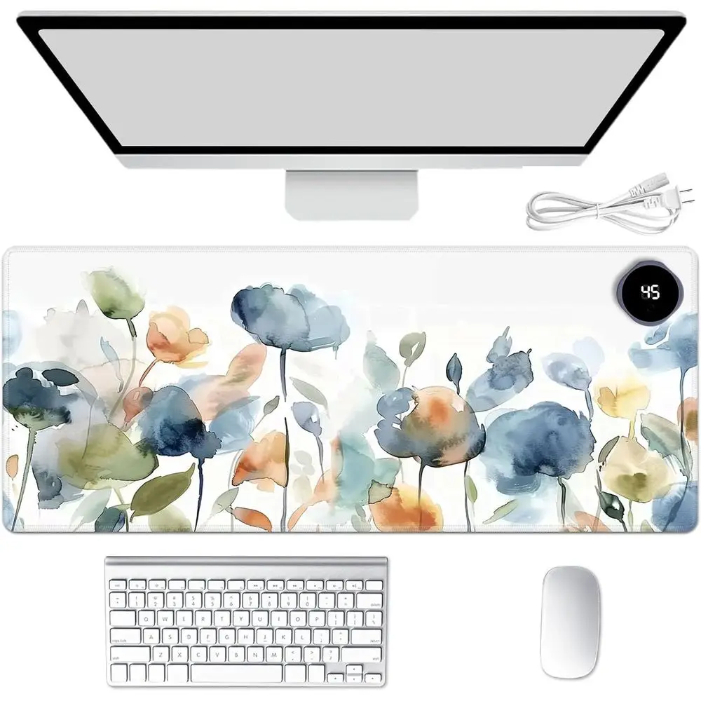 3-Level Adjustable Heat Desk Mat with Auto-Off, 31.5x13 PU Leather Mousepad, Watercolor Floral Design for Warm Gaming & Office U
3-Level Adjustable Heat Desk Mat with Auto-Off, 31.5x13 PU Leather Mousepad, Watercolor Floral Design for Warm Gaming & Office U