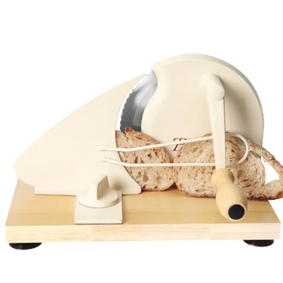 Manual Bread Slicer for Homemade Sourdough, Adjustable Thickness, Hand Crank Bread Slicer with Stainless Steel Blade, Aluminum
Manual Bread Slicer for Homemade Sourdough, Adjustable Thickness, Hand Crank Bread Slicer with Stainless Steel Blade, Aluminum