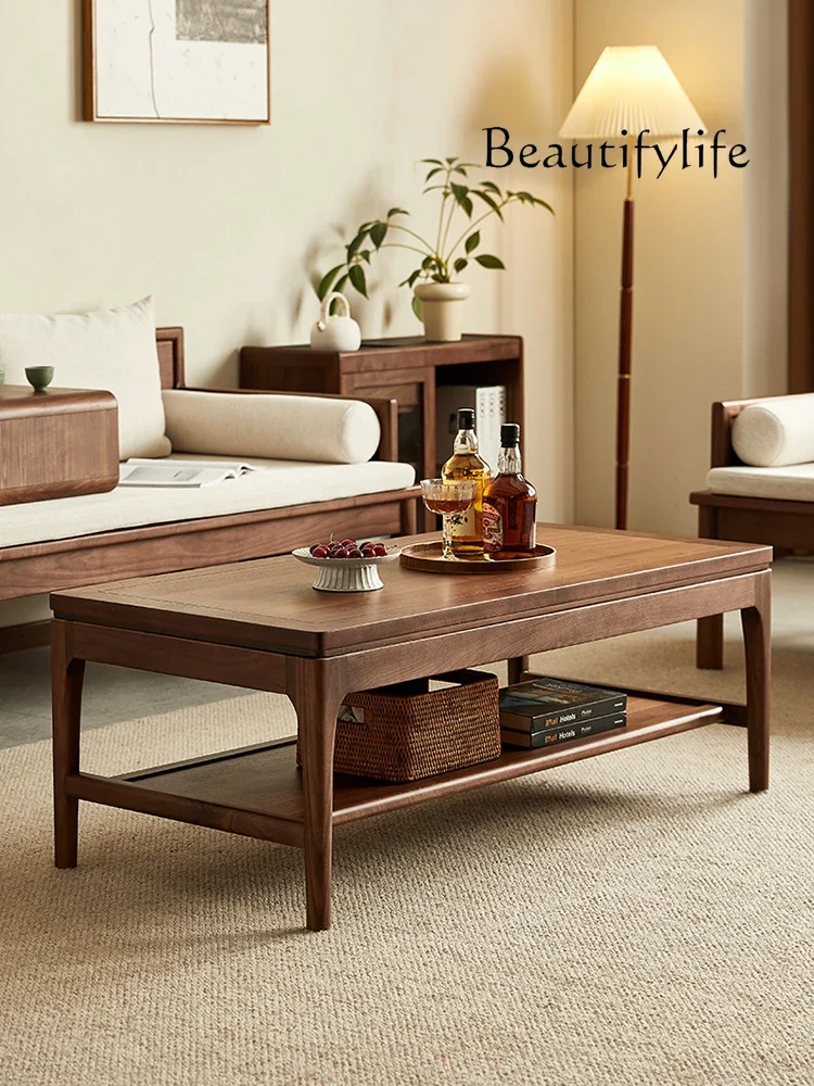 Black Walnut Wooden Tea Table Nordic Simple Solid Wood Double Layer Tea Table
Black Walnut Wooden Tea Table Nordic Simple Solid Wood Double Layer Tea Table