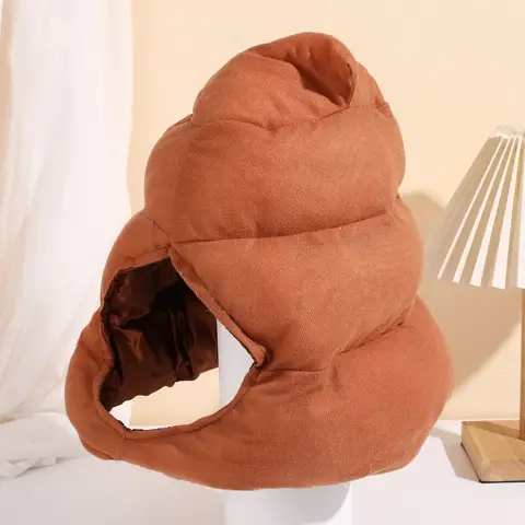 Lindo y divertido cubierta de cabeza de caca novedad sombrero de caca de dibujos animados