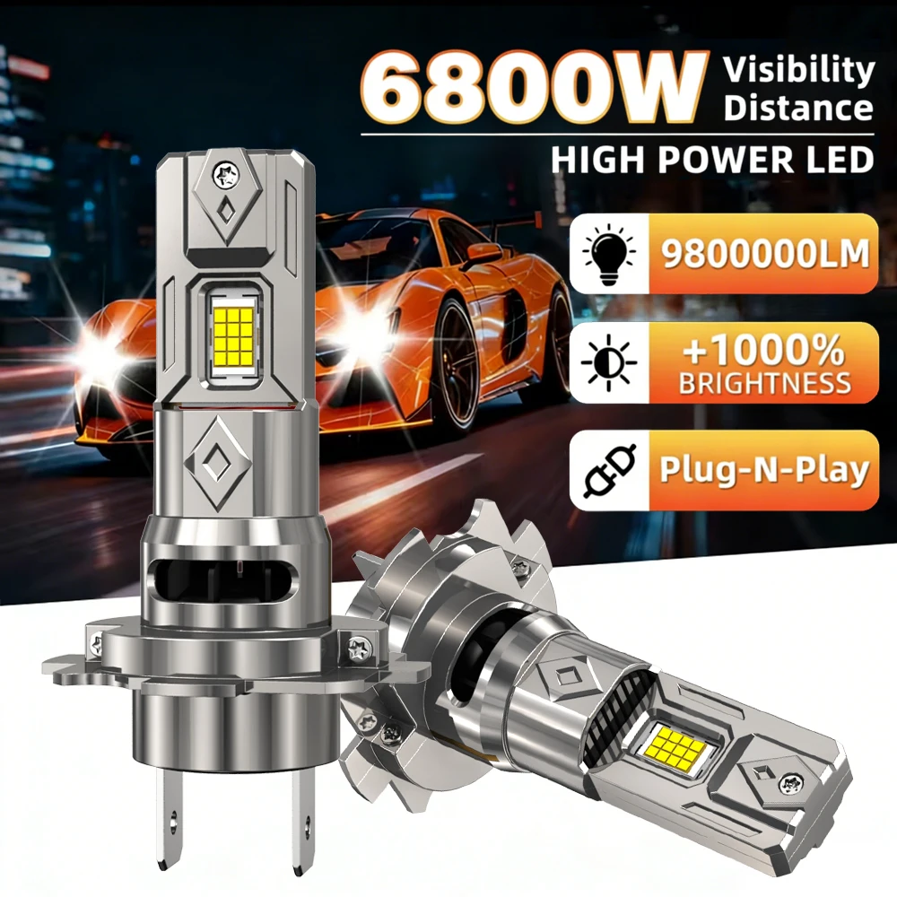 Super Bright Mini H4 H7 LED Headlight Bulb Wireless 6800W CSP for Car Headlamp Auto Diode Lamps H11 9005 Turbo Led 12V 6500K
Super Bright Mini H4 H7 LED Headlight Bulb Wireless 6800W CSP for Car Headlamp Auto Diode Lamps H11 9005 Turbo Led 12V 6500K