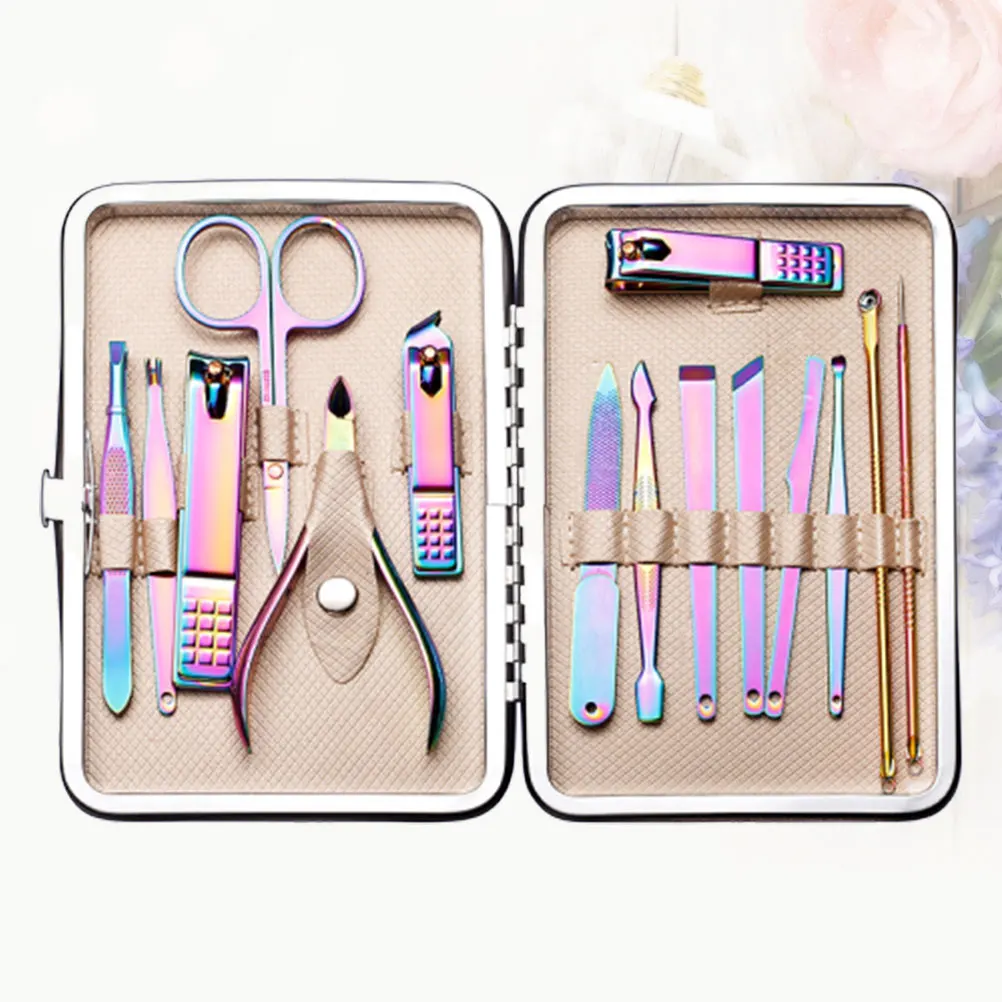 15pcs Professional Manicure Tools Set Nail Grooming Kit Portable Pedicure Set Durable Nail Clippers Cutter Easy Carry
15pcs Professional Manicure Tools Set Nail Grooming Kit Portable Pedicure Set Durable Nail Clippers Cutter Easy Carry