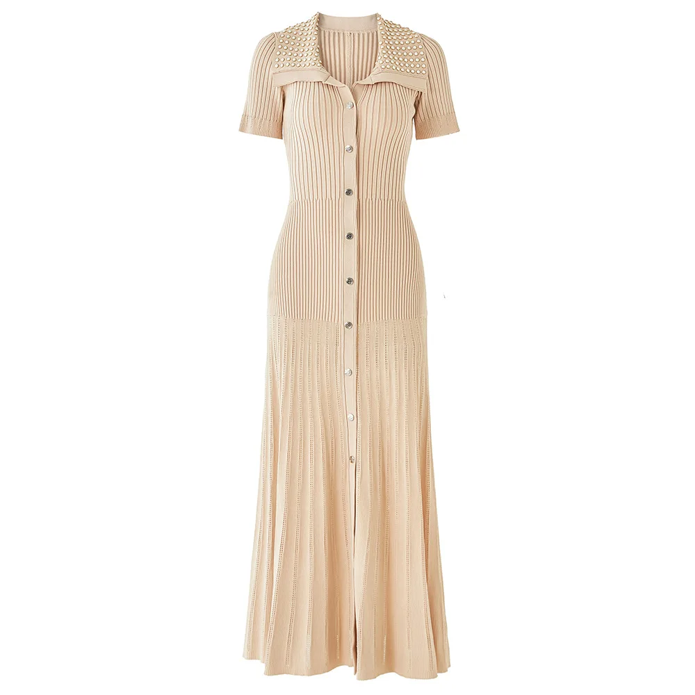 Women Fashion Hot Pressed Diamond Lapel Slim Waist Knitted Pleated Dress Office Lady Bodycon Vestidos Autumn Winter
Women Fashion Hot Pressed Diamond Lapel Slim Waist Knitted Pleated Dress Office Lady Bodycon Vestidos Autumn Winter