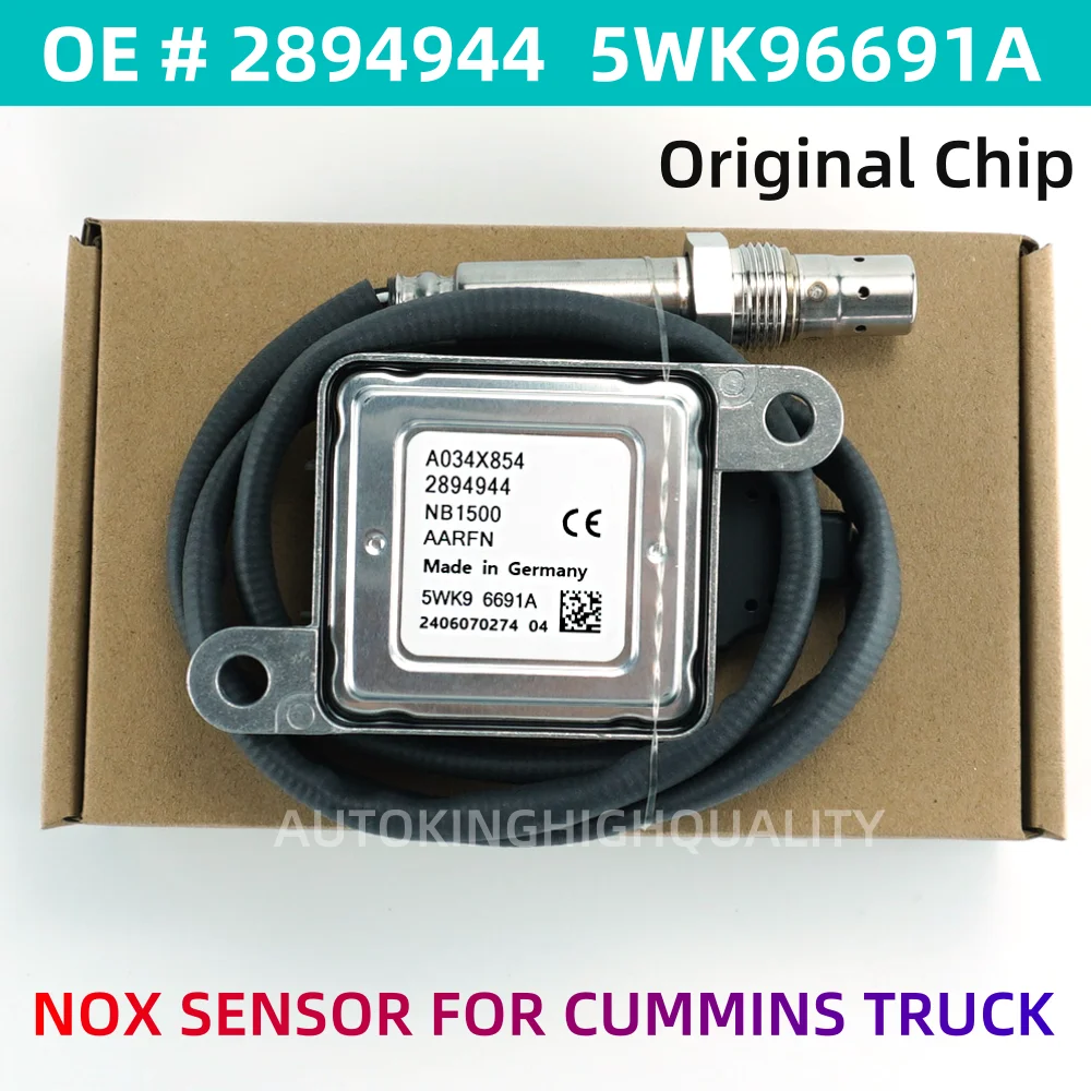 Высококачественный датчик оксида азота 5WK9 6691A NOX датчик 2872236 5WK96691A для дизельного двигателя Cummins ISB 6,7 л
Высококачественный датчик оксида азота 5WK9 6691A NOX датчик 2872236 5WK96691A для дизельного двигателя Cummins ISB 6,7 л