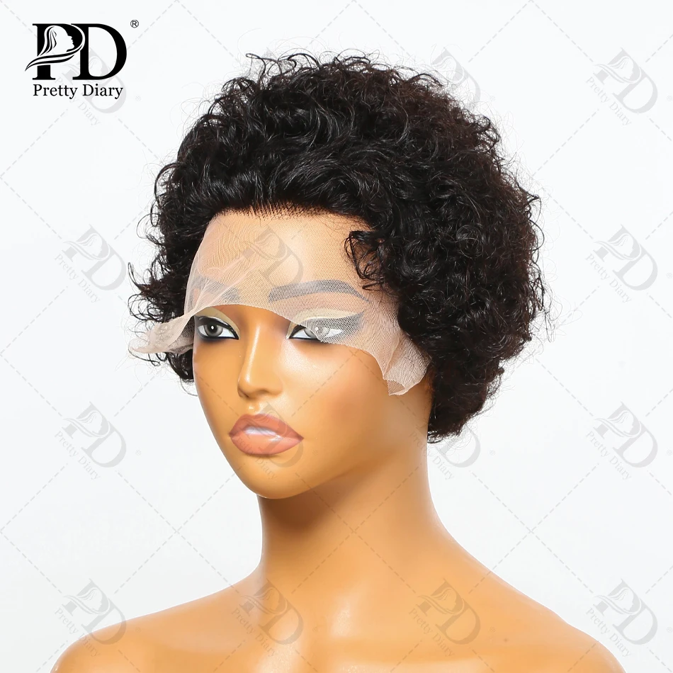 Brazilian Jeery Curly HD Transparent Lace Wig 100% Human Hair Wigs 13x1 Cheap Short Pixie Cut Bob Wig 220% For Women Preplucked
Brazilian Jeery Curly HD Transparent Lace Wig 100% Human Hair Wigs 13x1 Cheap Short Pixie Cut Bob Wig 220% For Women Preplucked