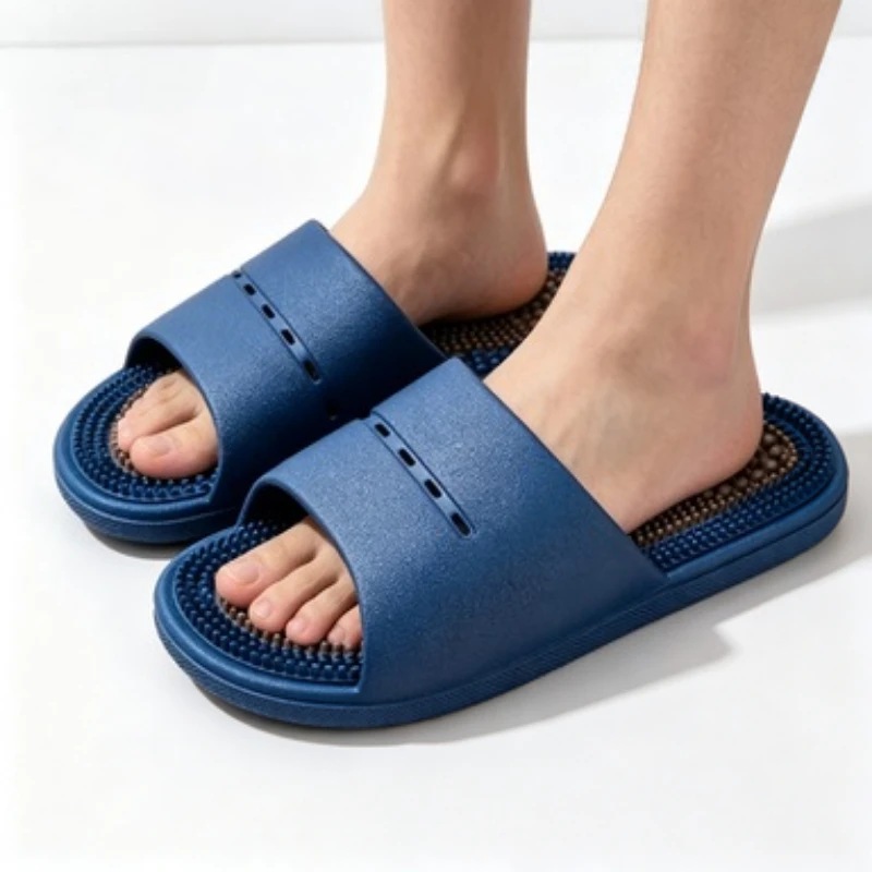 Massage Slippers Men's Summer Indoor Home Bathroom Bath Sole Acupoints Foot Therapy Non-slip Sandals Men's Men Slippers Shoes
Massage Slippers Men's Summer Indoor Home Bathroom Bath Sole Acupoints Foot Therapy Non-slip Sandals Men's Men Slippers Shoes