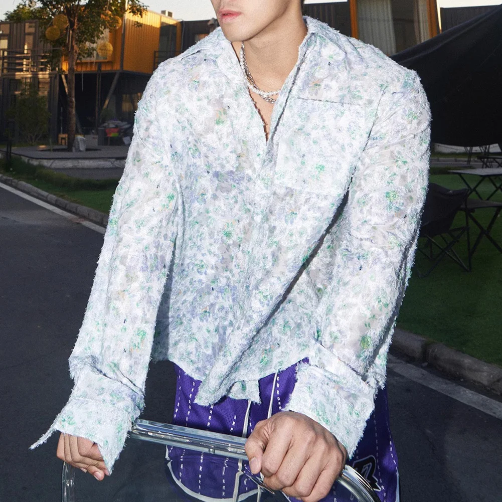 Daily Holiday Men Floral Shirt Loose Long Sleeve Shirt Regular Length Slight Stretch Casual Style Floral Printing Lapel Neckline
Daily Holiday Men Floral Shirt Loose Long Sleeve Shirt Regular Length Slight Stretch Casual Style Floral Printing Lapel Neckline