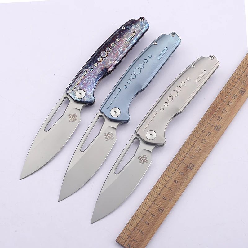 High Hardness VG10 Steel Sheet Titanium Alloy Handle Folding Knife for Outdoor Camping Hiking Survival Portable Tool
High Hardness VG10 Steel Sheet Titanium Alloy Handle Folding Knife for Outdoor Camping Hiking Survival Portable Tool