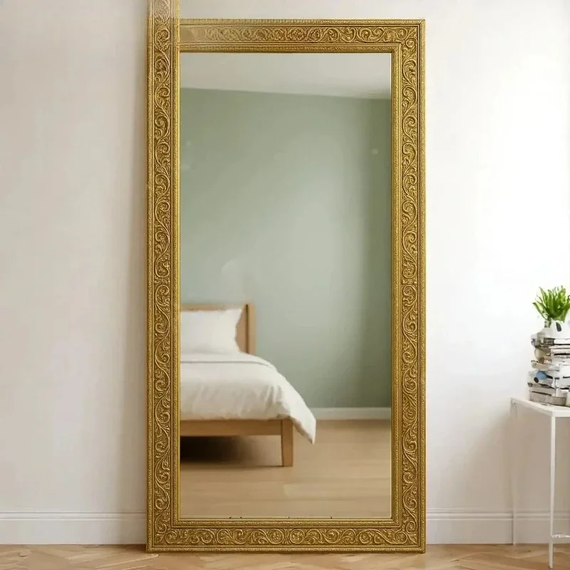 B retro full body mirror gold living room floor mirror home bedroom, medieval land fitting mirror
B retro full body mirror gold living room floor mirror home bedroom, medieval land fitting mirror