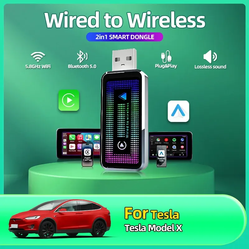 2IN1 Беспроводной адаптер CarPlay Android Auto Smart USB Dongle Mini Box Plug and Play WiFi Быстрое подключение для Tesla Model X
2IN1 Беспроводной адаптер CarPlay Android Auto Smart USB Dongle Mini Box Plug and Play WiFi Быстрое подключение для Tesla Model X