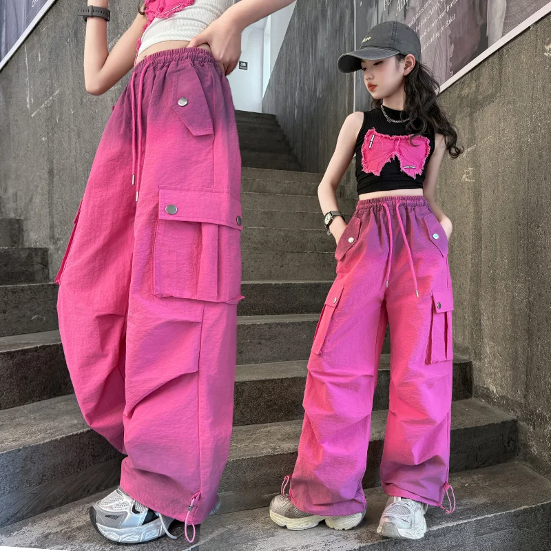 Girls High Waist Gradient Straight Trousers Kids Fashion Hip Hop Joggers Cargo Pants Children Cool Spring Autumn Sweatpants
Girls High Waist Gradient Straight Trousers Kids Fashion Hip Hop Joggers Cargo Pants Children Cool Spring Autumn Sweatpants