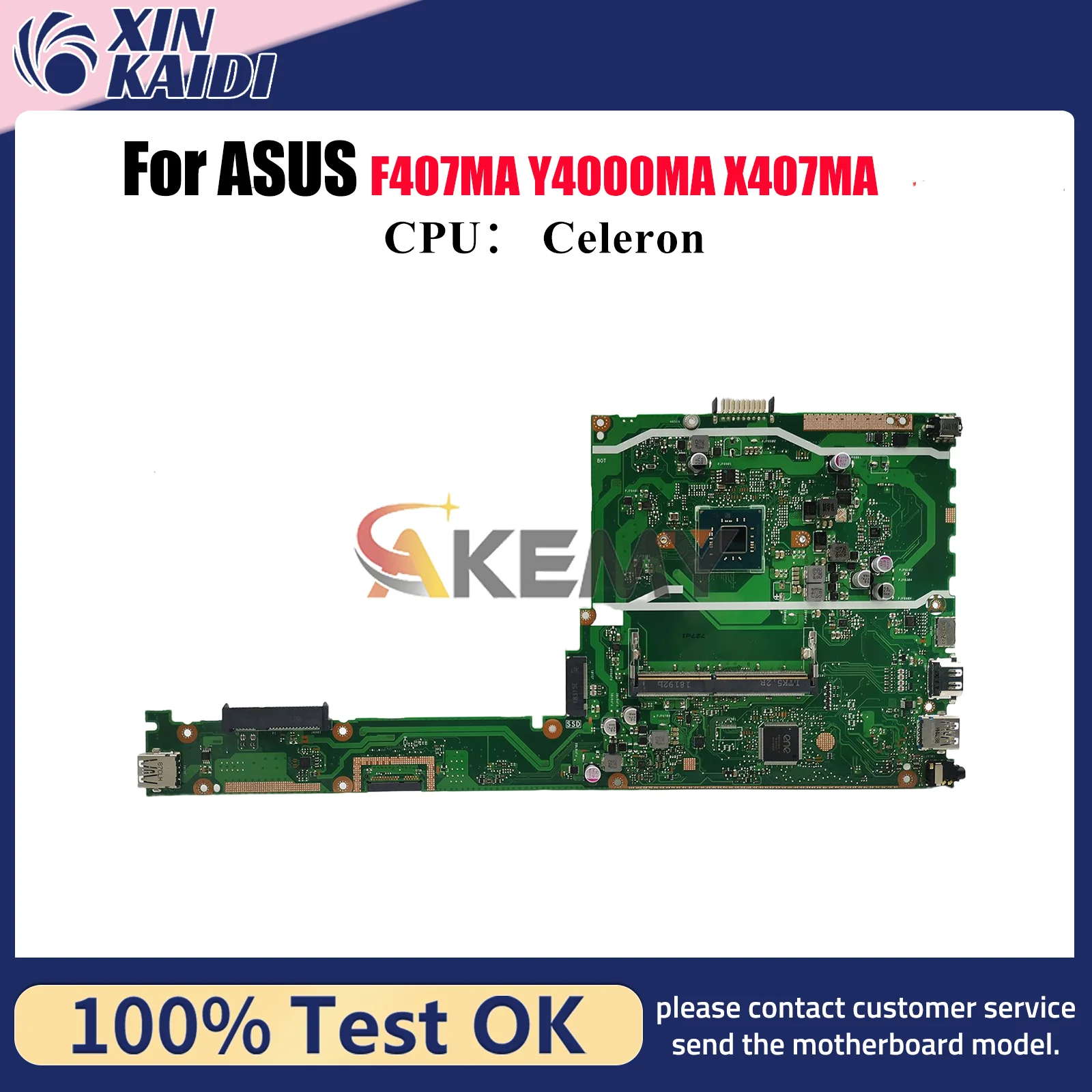 X407MA Материнская плата для ноутбука ASUS VivoBook X407M X407MA F407MA Y4000MA Материнская плата для ноутбука с процессором Celeron 100% тестирование OK stk
X407MA Материнская плата для ноутбука ASUS VivoBook X407M X407MA F407MA Y4000MA Материнская плата для ноутбука с процессором Celeron 100% тестирование OK stk