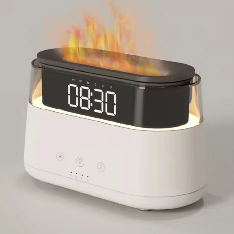 Simulation Flame Humidifier Alarm Clock Night Light Essential Oil Diffuser LED Lights Mini USB Aromatherapy Machine for Bedroom
Simulation Flame Humidifier Alarm Clock Night Light Essential Oil Diffuser LED Lights Mini USB Aromatherapy Machine for Bedroom