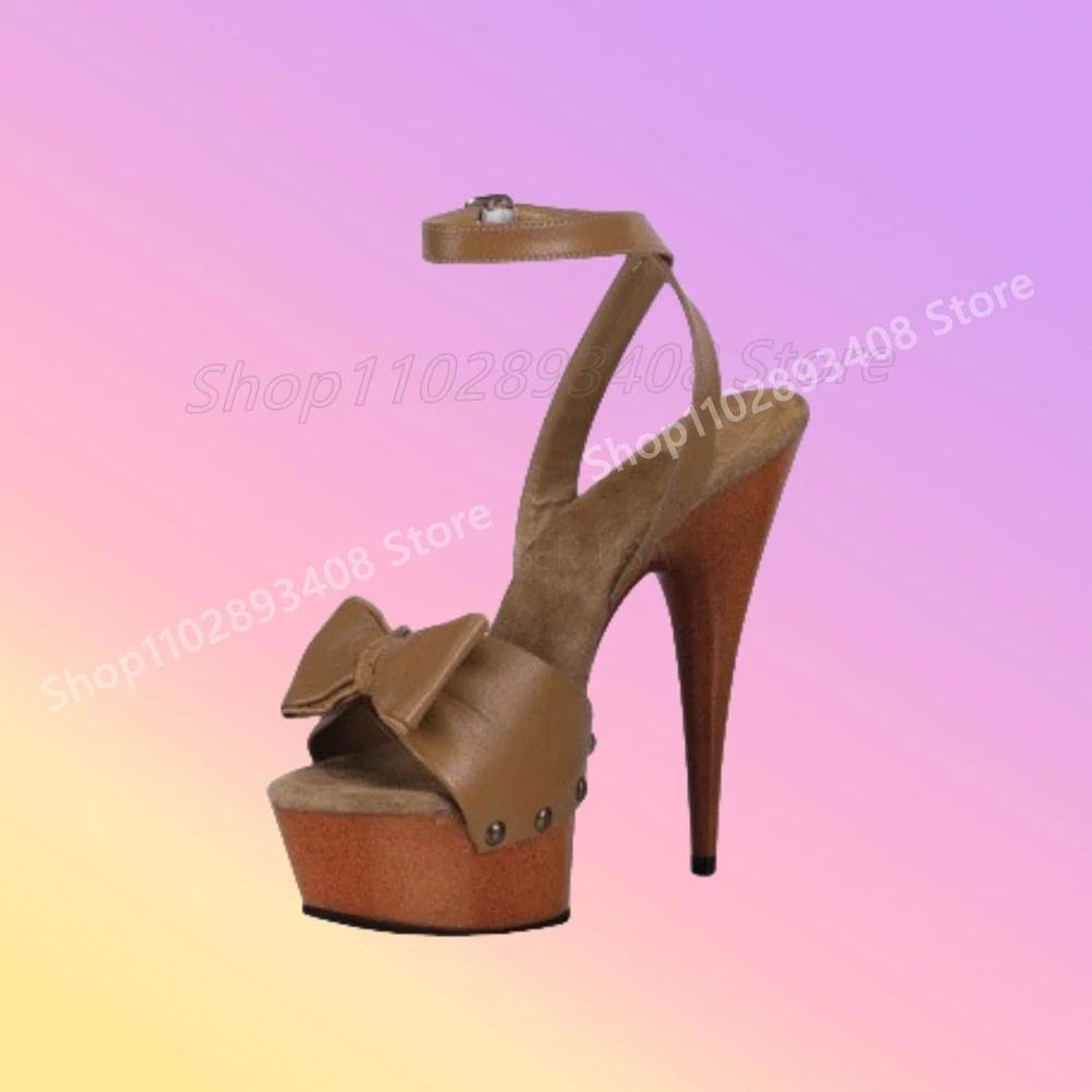 Brown Front Butterfly Knot Decor Sandals Ankle Buckle Stiletto High Heel Fashion Sexy Women Shoes 2025 Summer New Para Mujere
Brown Front Butterfly Knot Decor Sandals Ankle Buckle Stiletto High Heel Fashion Sexy Women Shoes 2025 Summer New Para Mujere