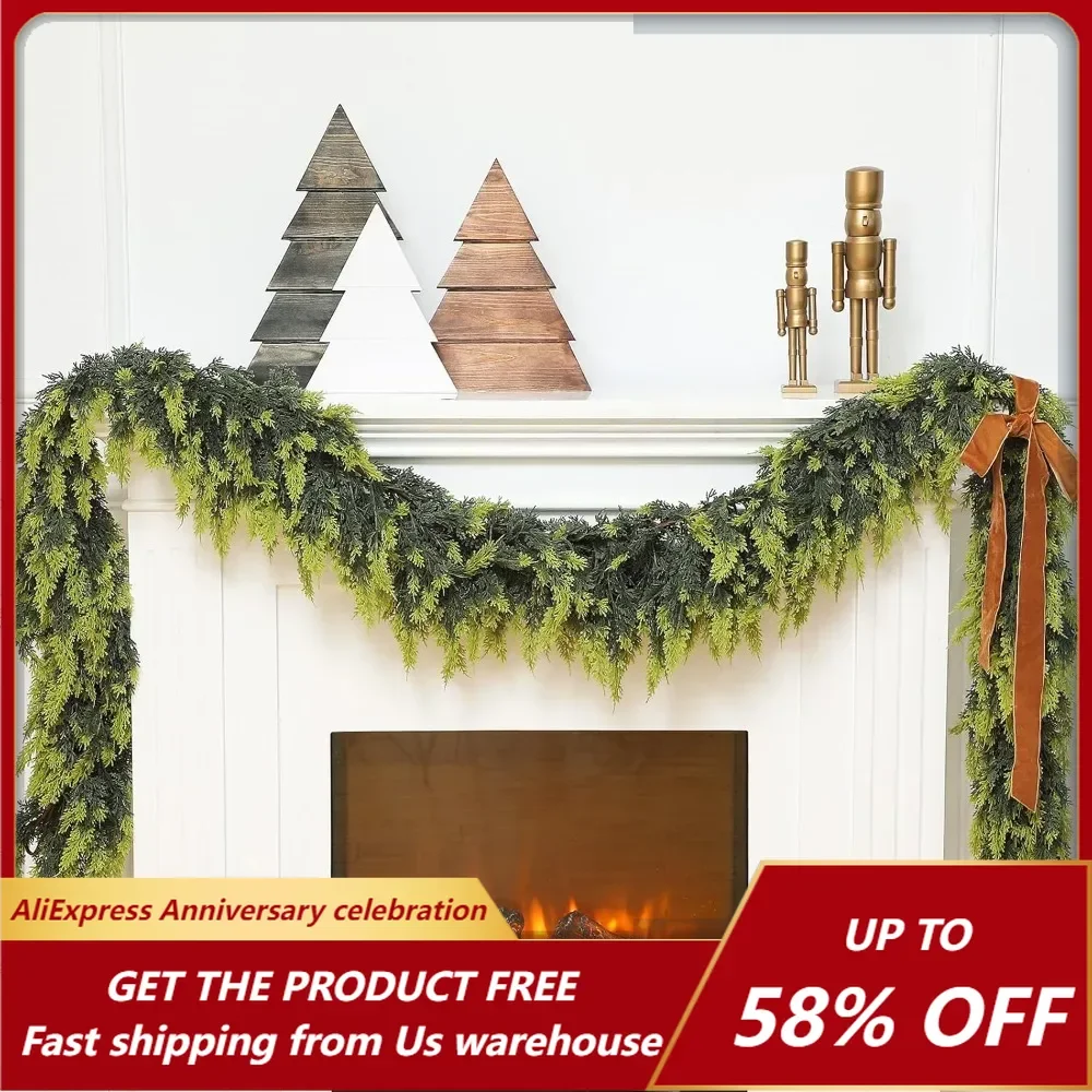 Christmas Cedar Wreath, Suitable for Home Fireplace, Indoor and Outdoor Vacation Cloak Party Decoration (2 pieces, 9 feet)
Christmas Cedar Wreath, Suitable for Home Fireplace, Indoor and Outdoor Vacation Cloak Party Decoration (2 pieces, 9 feet)