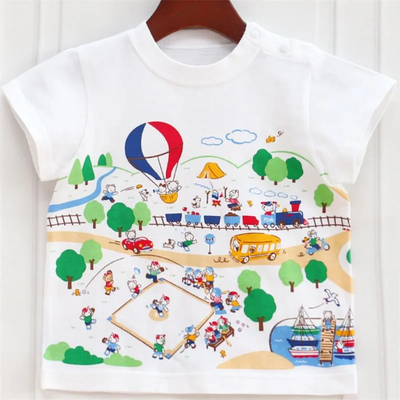 Boys girls cartoon amusement park printed short-sleeved T-shirt children's summer casual top
Boys girls cartoon amusement park printed short-sleeved T-shirt children's summer casual top
