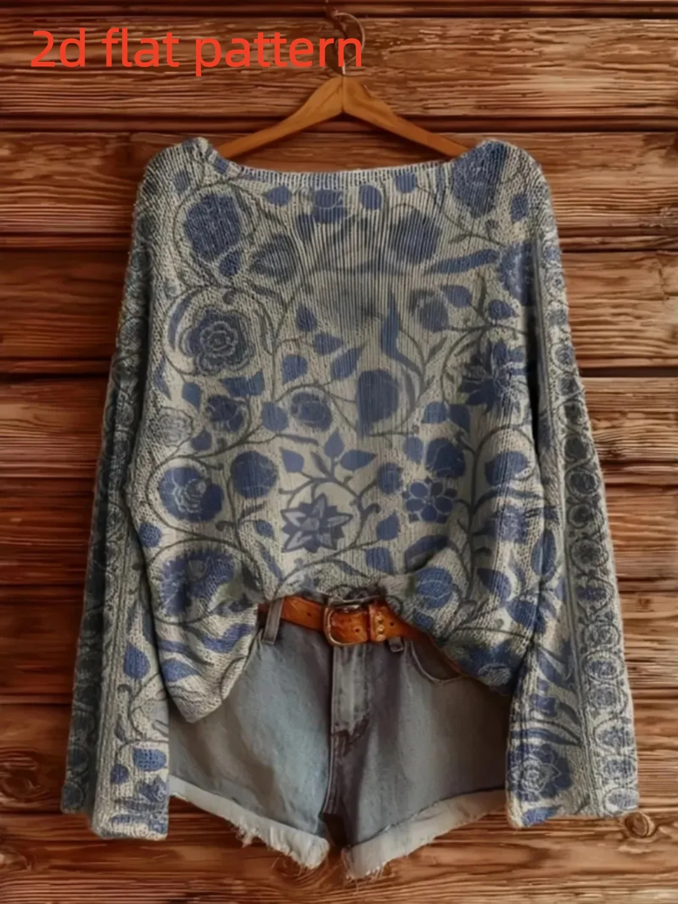 2D Flat Pattern Autumn and Winter Fashion New Style Off-Shoulder Long-Sleeve Women's Top with Floral Pattern Digital Print Trendy Women's Clothing
2D Flat Pattern Autumn and Winter Fashion New Style Off-Shoulder Long-Sleeve Women's Top with Floral Pattern Digital Print Trendy Women's Clothing