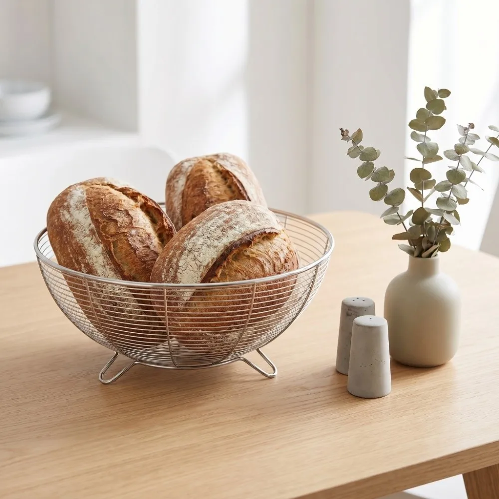 Breathable Stainless Steel Fruit Basket Tripod Drainable Drain Basket Round Household Vegetable Basket Food Storage
Breathable Stainless Steel Fruit Basket Tripod Drainable Drain Basket Round Household Vegetable Basket Food Storage