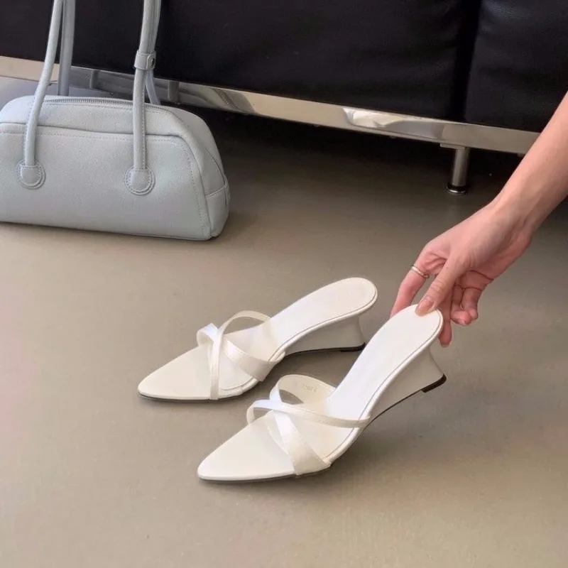Crossed One Wedge Sandals Summer New Pointed Toe Open Toe Non-slip Pumps
Crossed One Wedge Sandals Summer New Pointed Toe Open Toe Non-slip Pumps