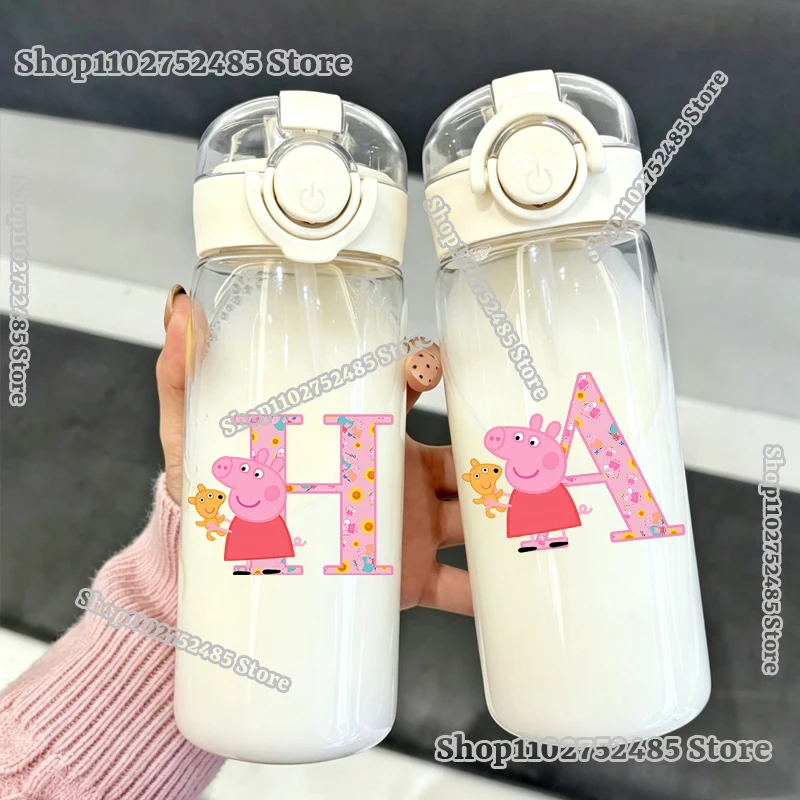 Cartoon Peppa Pig A-Z Pattern Handle Straw Cup High Temperature Resistant PC Plastic Bottle Fresh Student Transparent Water Jar
Cartoon Peppa Pig A-Z Pattern Handle Straw Cup High Temperature Resistant PC Plastic Bottle Fresh Student Transparent Water Jar