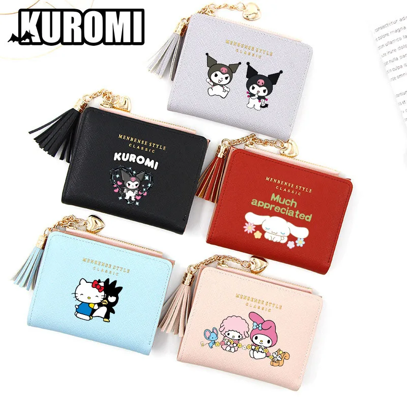 Sanrio Kuromi Hello Kitty Anime Kawaii Zipper Wallet Cute Cartoon Cinnamoroll Folding Short Card Coin Bag Purse Gifts for Girls
Sanrio Kuromi Hello Kitty Anime Kawaii Zipper Wallet Cute Cartoon Cinnamoroll Folding Short Card Coin Bag Purse Gifts for Girls