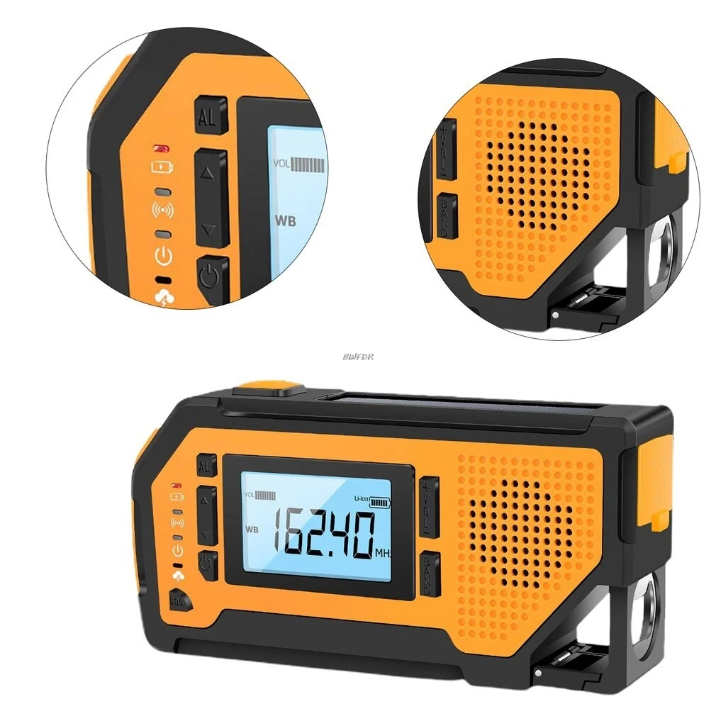 Emergency Radio Bluetooth Speaker Outdoor Portable Radio Solar Hand Crank Radio AM/FM Receiver SOS Alarm LED Flashlight
Emergency Radio Bluetooth Speaker Outdoor Portable Radio Solar Hand Crank Radio AM/FM Receiver SOS Alarm LED Flashlight