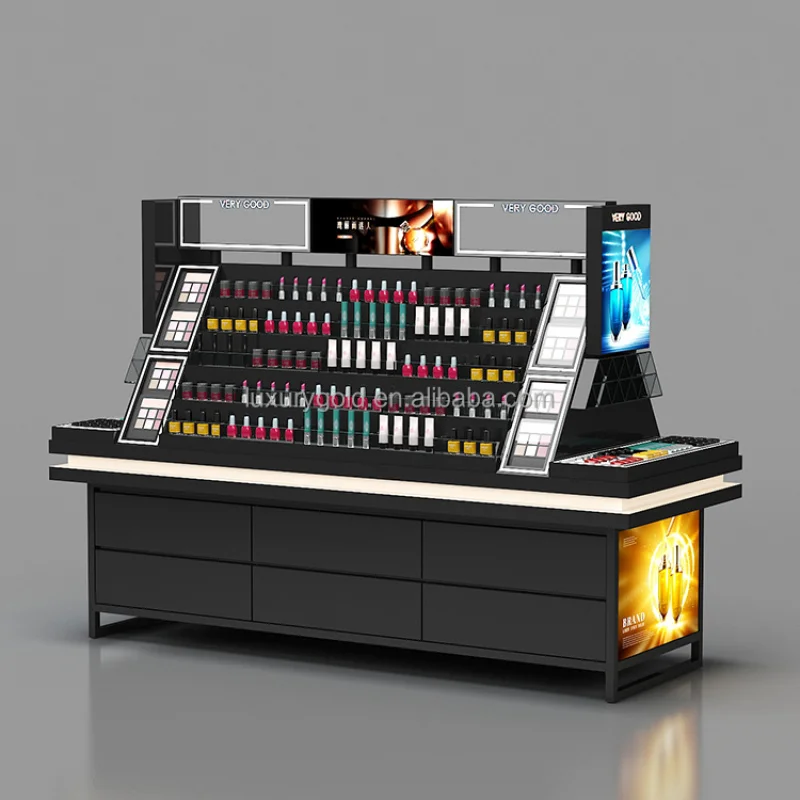 Custom. modern cosmetics display Nail Polish cabinet perfume display table perfume counter display furnitures for cosmetic
Custom. modern cosmetics display Nail Polish cabinet perfume display table perfume counter display furnitures for cosmetic