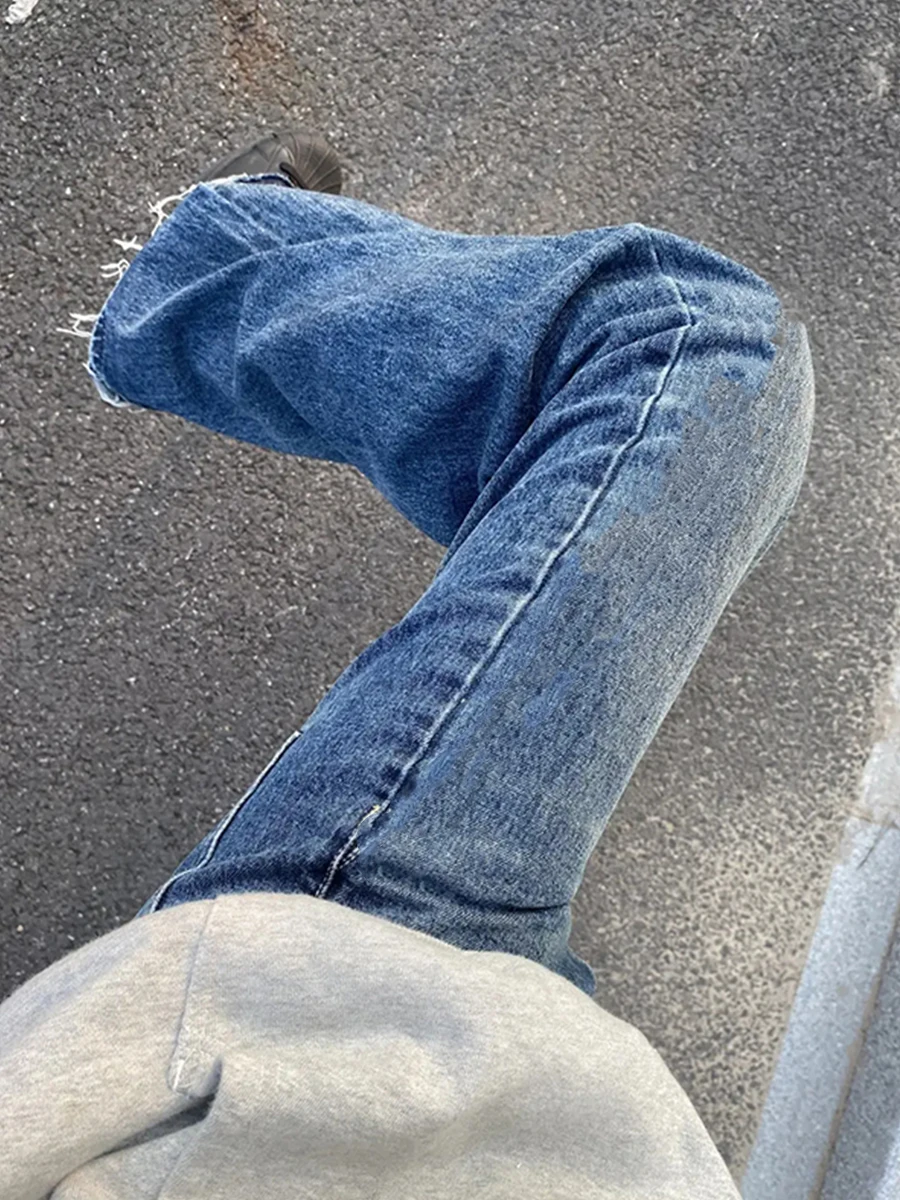 Retro Blue Men's Flared Jeans High Street Vibe Cleanfit Straight Leg Denim Pants Stand Fit Spring Season Trendy Sle
Retro Blue Men's Flared Jeans High Street Vibe Cleanfit Straight Leg Denim Pants Stand Fit Spring Season Trendy Sle