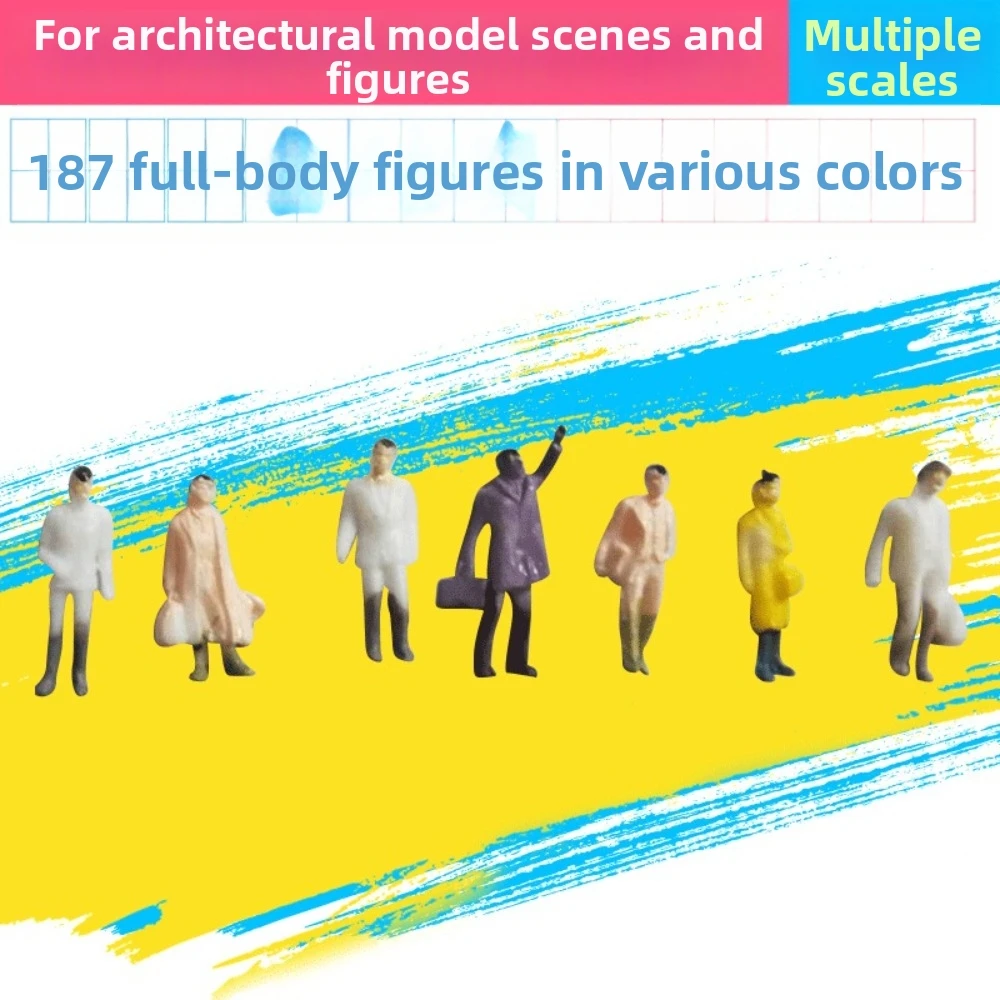 100PCS 1:75 1:87 1:100 1:150 1:200 1:300 Scale Figures Assorted Poses Mixed Color Character Model HO Scale Colorful Man Figure
100PCS 1:75 1:87 1:100 1:150 1:200 1:300 Scale Figures Assorted Poses Mixed Color Character Model HO Scale Colorful Man Figure