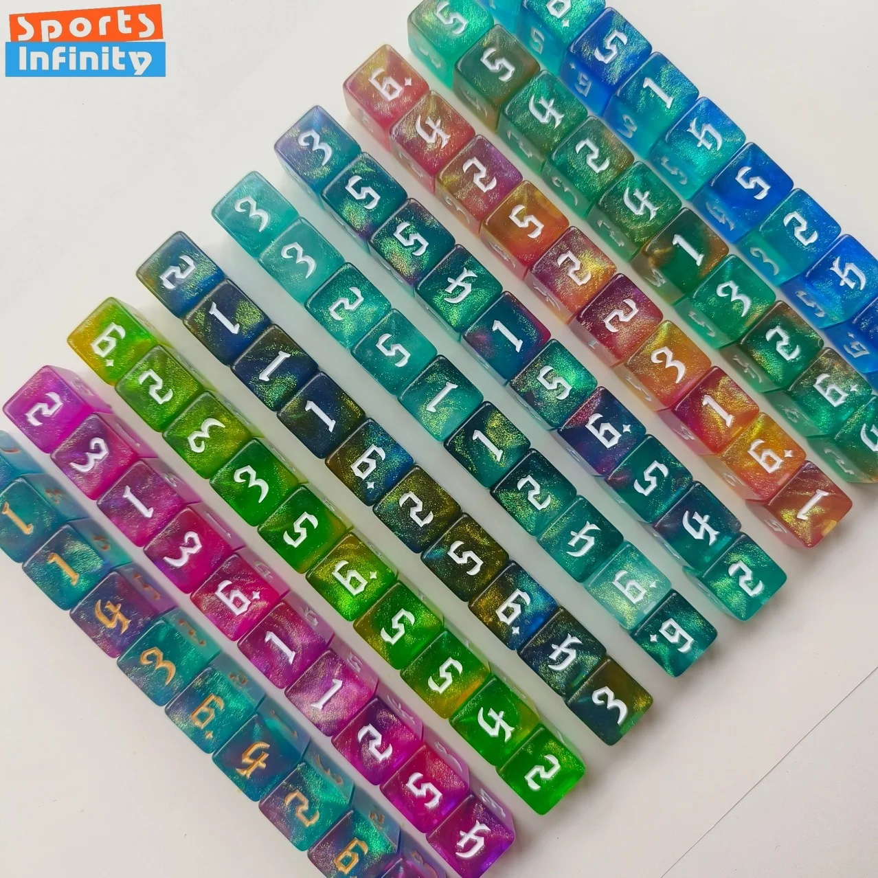 10 шт./компл., 6-сторонний квадратный угловой цифровой набор кубиков, 16 мм, многоцветный прозрачный набор кубиков Dnd, набор кубиков D6 для настольных игр, развлечений
10 шт./компл., 6-сторонний квадратный угловой цифровой набор кубиков, 16 мм, многоцветный прозрачный набор кубиков Dnd, набор кубиков D6 для настольных игр, развлечений