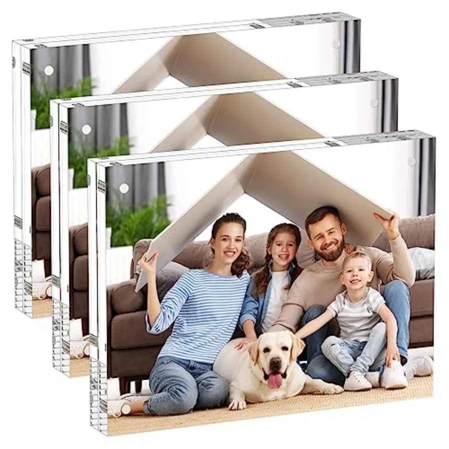 Акриловые фоторамки, набор из 3 штук, на 20% толще, прозрачные, отдельно стоящие, двусторонние, магнитные, из акрила/оргстекла, без рамок
Акриловые фоторамки, набор из 3 штук, на 20% толще, прозрачные, отдельно стоящие, двусторонние, магнитные, из акрила/оргстекла, без рамок