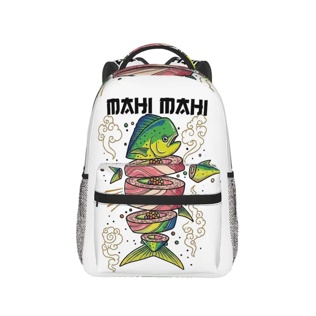 Sushi Mahi Mahi Fish Backpack Hot Sale Daypack Large Capacity Boys Girls BookBag School Bag Shoulder Bags for Men Women
Sushi Mahi Mahi Fish Backpack Hot Sale Daypack Large Capacity Boys Girls BookBag School Bag Shoulder Bags for Men Women