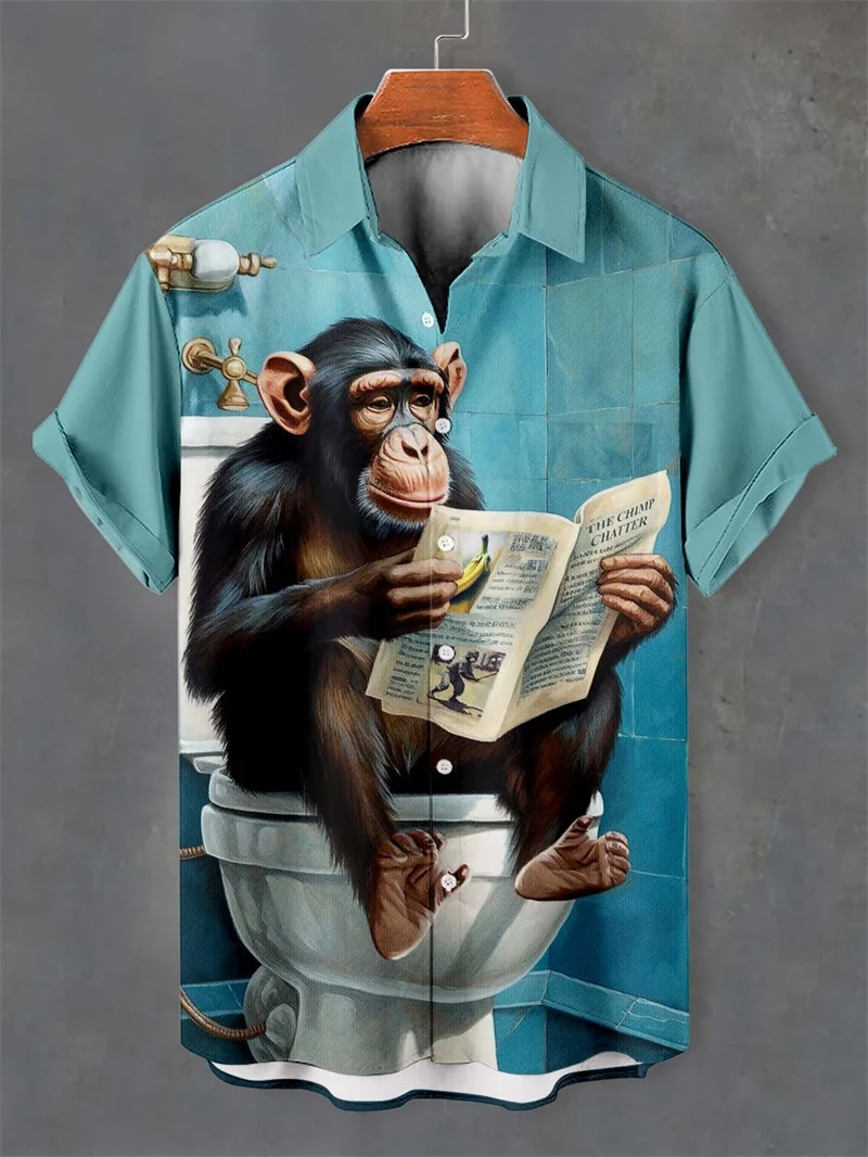 Summer Men's Funny Animals Aloha Shirts Fashion Short Sleeve Button Down Lapel Shirts Casual Hawaiian Shirt For Man
Summer Men's Funny Animals Aloha Shirts Fashion Short Sleeve Button Down Lapel Shirts Casual Hawaiian Shirt For Man