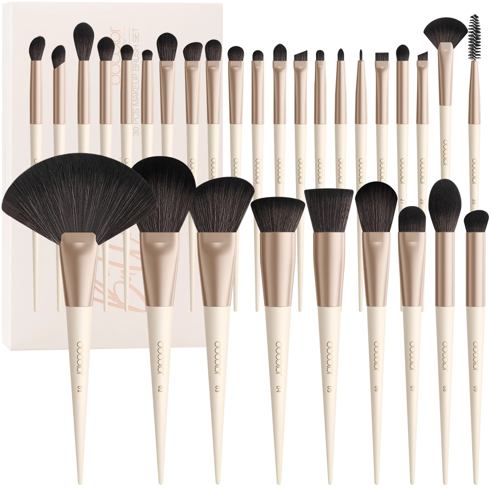 Docolor 30pcs Makeup Brush Set Professional Foundation Blush Contour Concealer Face Makeup Brushes Eyeshadow Cosmetic Tools Kit
Docolor 30pcs Makeup Brush Set Professional Foundation Blush Contour Concealer Face Makeup Brushes Eyeshadow Cosmetic Tools Kit